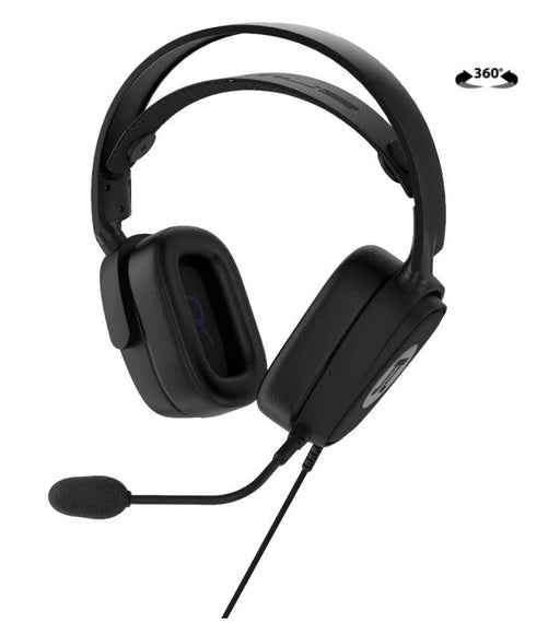 Primus - Gaming Headset Arcus 100T 3.5mm Wired with Boom Mic Removeable Omni Directionalinline Volume & Mute - Black - Limolin 