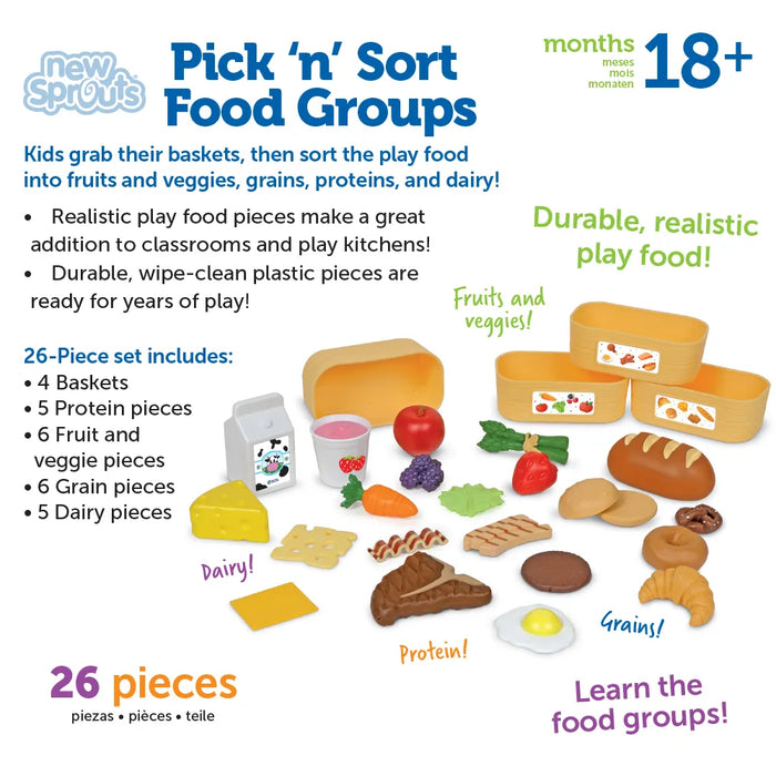 Learning Resources - NEW SPROUTS PICK ''N'' SORT FOOD GROUPS