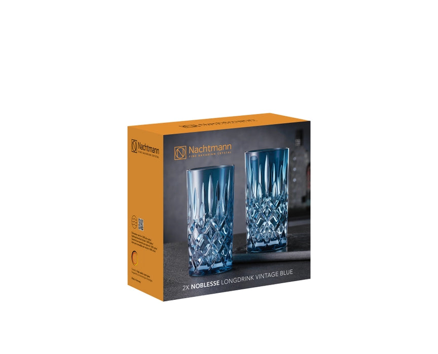 Nachtmann - Noblesse Long Drink Vintage Blue Set of 2 - Limolin 