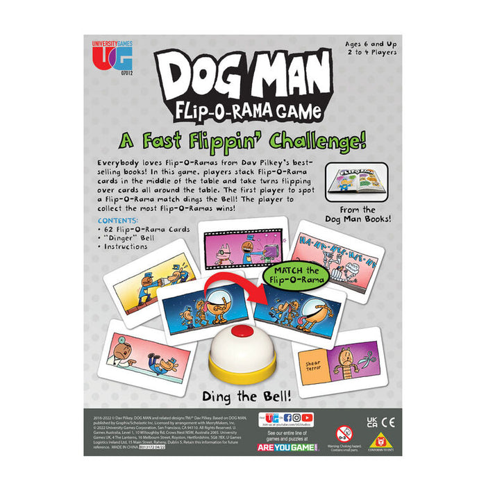 University Games - Dog Man - Flip-O-Rama Card Game
