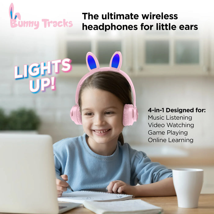 HyperGear - Bunny Tracks Wireless Light-Up Headphones