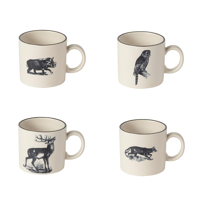 Costa Nova - Elements Fauna Mugs (Set of 4)