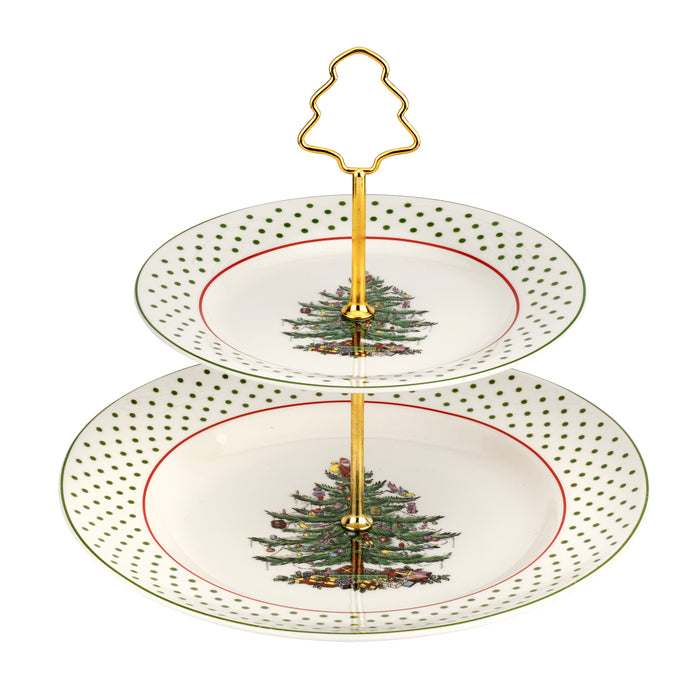 SPODE - POLKA DOT TIERED SERVER 10" - Limolin 