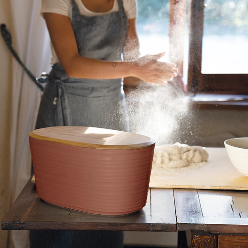 Guzzini - Tierra - Bread Bin W/Bamboo Breadboard Top - Limolin 