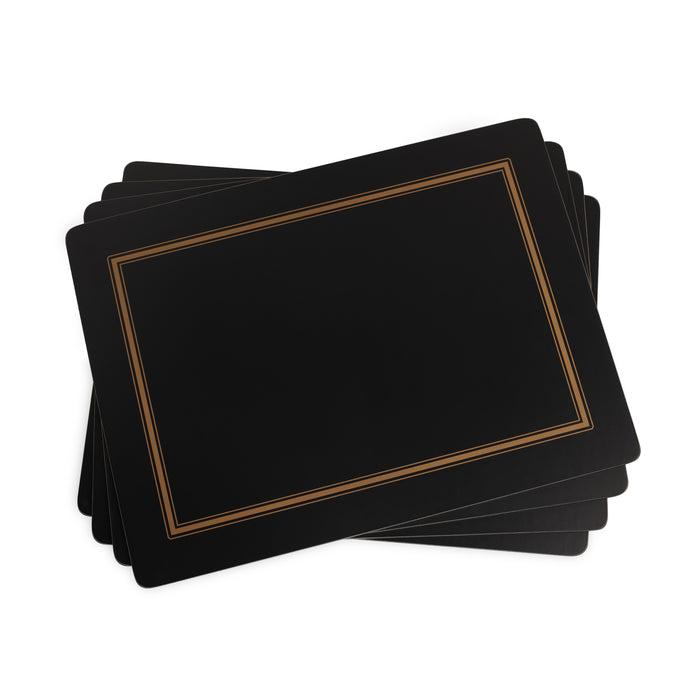 Pimpernel - Classic Black Mats Set of 4 - Limolin 