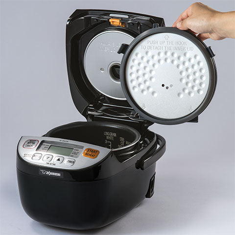 Zojirushi - Micom Rice Cooker & Warmer, 3 Cups, Silver Black