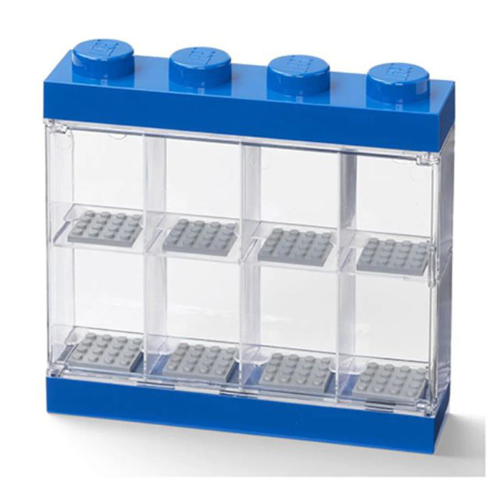 Lego - 8 MINIFIGURE DISPLAY CASE BRIGHT BLUE