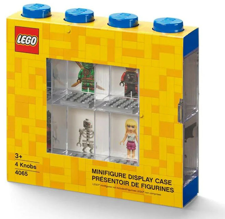 Lego - 8 MINIFIGURE DISPLAY CASE BRIGHT BLUE