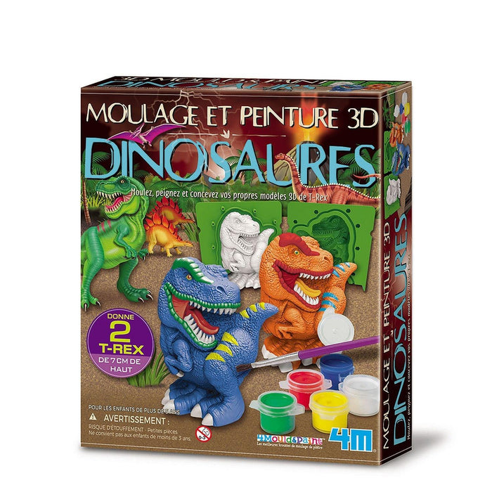 4M - 3D Mould & Paint Dinosaurs (French Version) - Limolin 