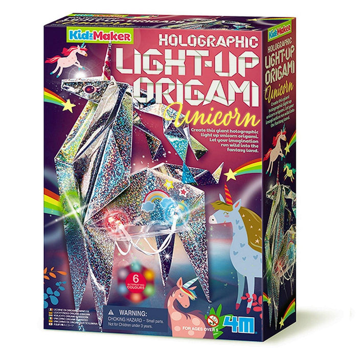 4M - Holographic Light - Up Origami Unicorn - Limolin 