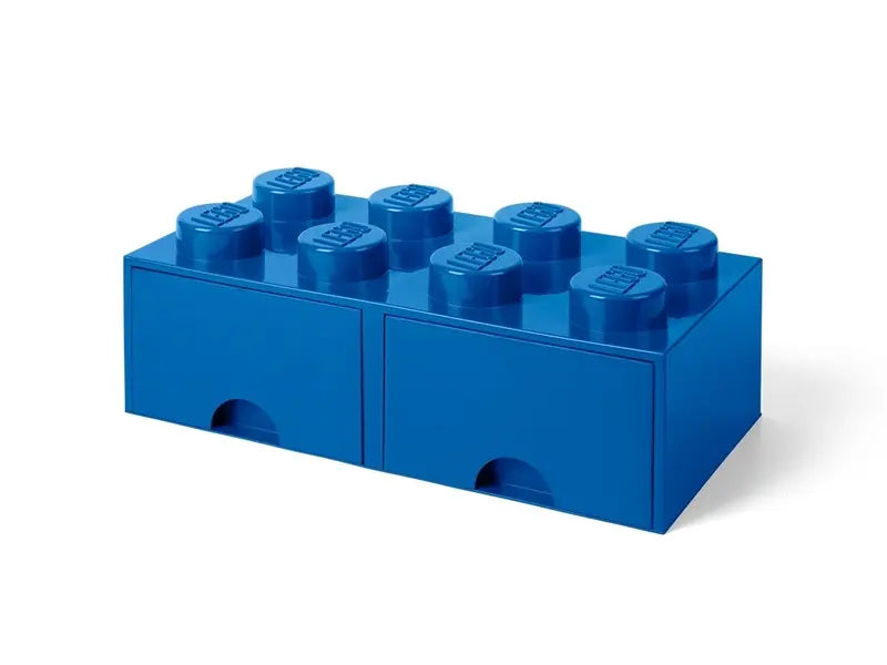 Lego - 8 Knobs Brick 2 Drawers Bright Blue