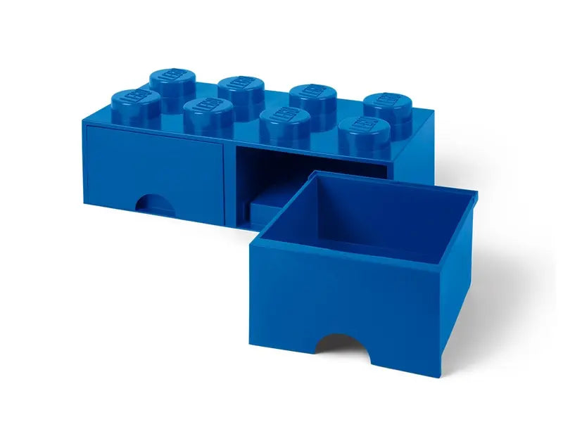 Lego - 8 Knobs Brick 2 Drawers Bright Blue