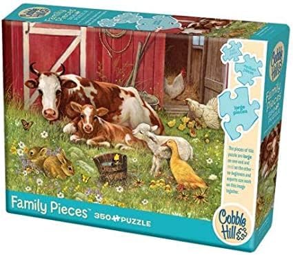 Cobble Hill - Barnyard Babies (Family) (350 Piece Puzzle) - Limolin 