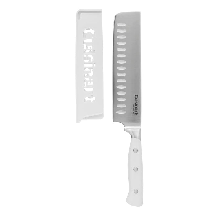 Cuisinart - White Triple Rivet 7" Nakiri - Matte White German Steel