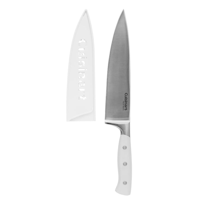 Cuisinart - White Triple Rivet 8" Chef - Matte White German Steel