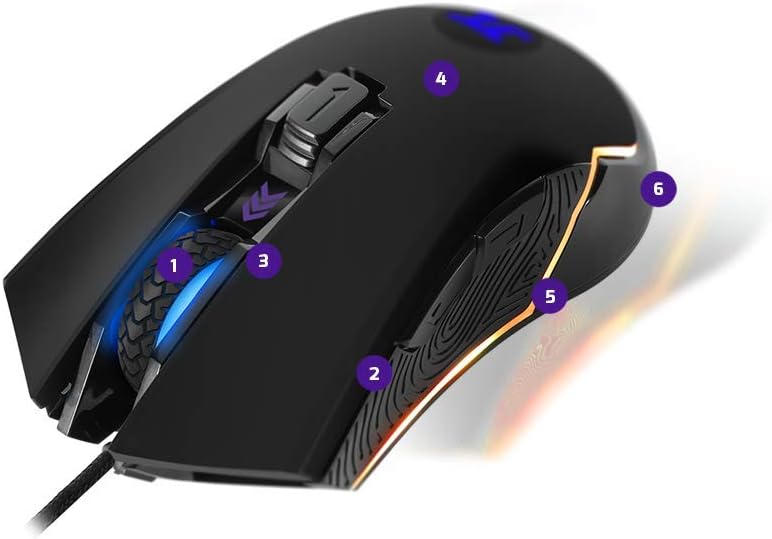 Primus - Gaming Mouse Gladius 8200T 8200dpi Precision 6 Button Wired RGB Illuminated