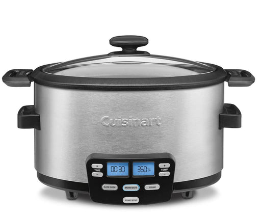 Cuisinart - MSC-400 3-in-1 4 Quart Multi-Cooker, Silver/Saute, Steamer - Limolin 