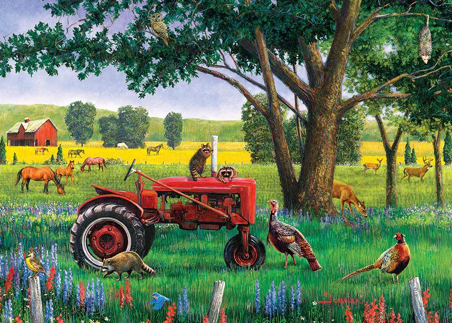 Cobble Hill - Red Tractor (Puzzle Tray)- 35 Piece Tray