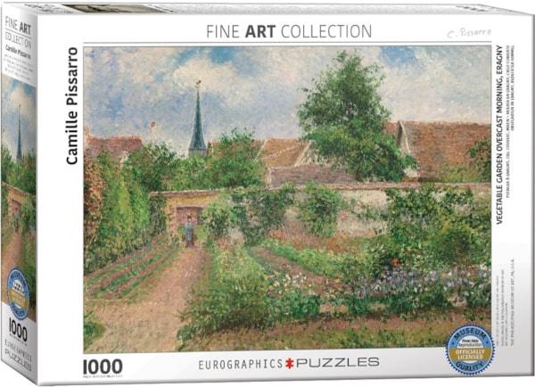 Eurographics - Vegetable Garden, Overcast Morning, Eragny by Camille Pissarro (1000pc Puzzle)