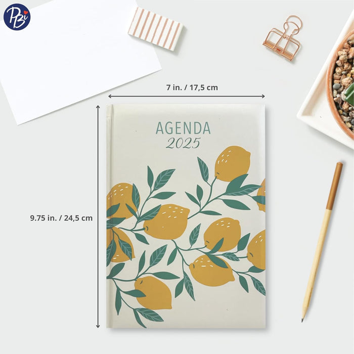 Pierre Belvédère - 2025 Weekly Planner - Lemons - Hardcover, Sewn Binding - 442381