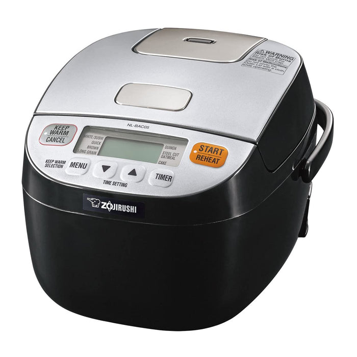 Zojirushi - Micom Rice Cooker & Warmer, 3 Cups, Silver Black