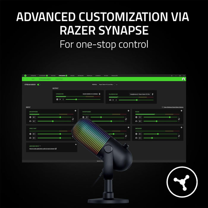 Razer - Gaming Microphone Seiren V3 - Chroma RGB - Limolin 