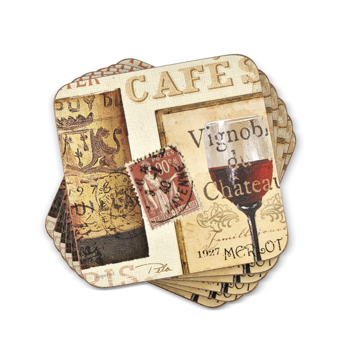 Pimpernel - FRENCH CELLAR COASTERS S/6