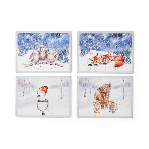 Pimpernel - Wrendale Placemats Winter Skies S/4 - Limolin 