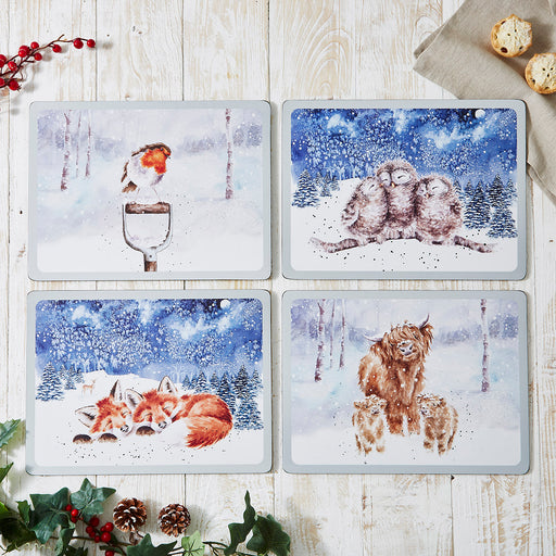 Pimpernel - Wrendale Placemats Winter Skies S/4 - Limolin 