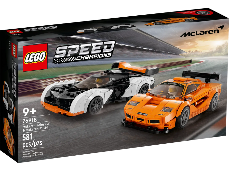 LEGO - 76918 - SPEED CHAMPIONS - McLaren Solus GT &amp; McLaren F1 LM - 581 Pcs