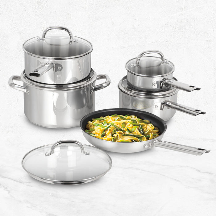 Cuisinart - 10-Piece Stainless Steel Cookware Set