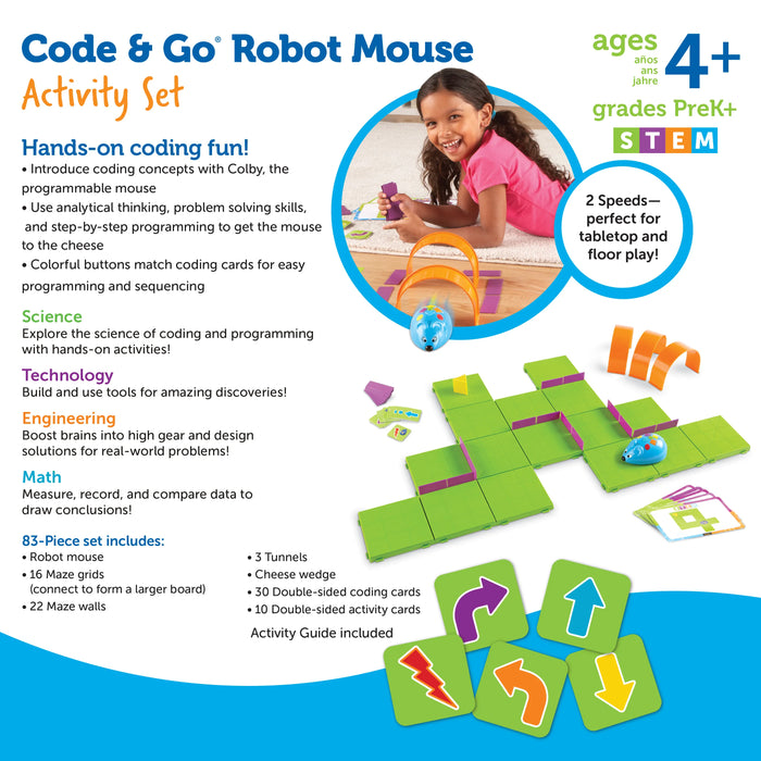 Learning Resources - Stem Robot Mouse Coding Activity Set