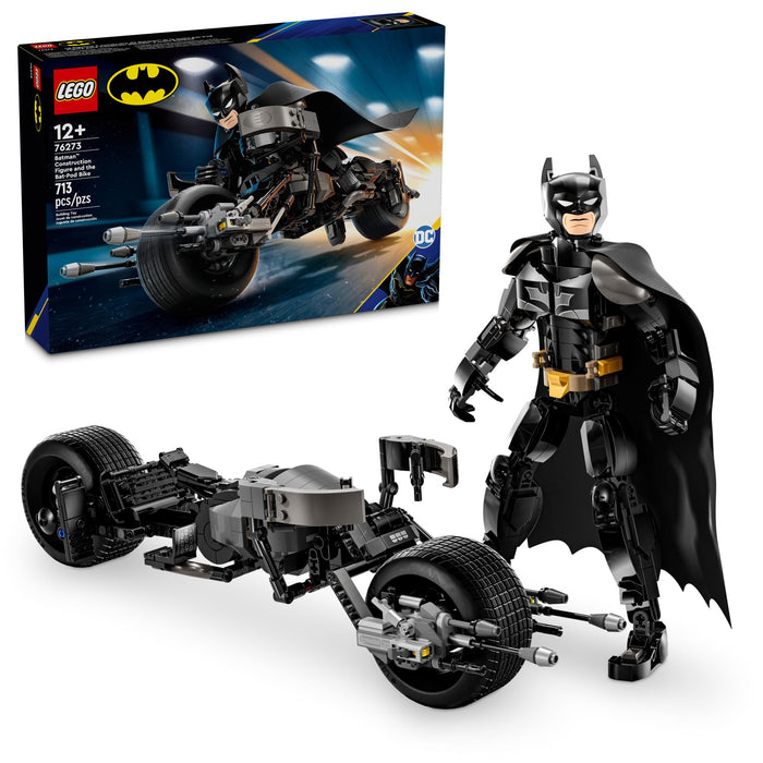 LEGO - 76273 - DC COMICS - Batman Construction Figure and the Bat-Pod Bike - 713pcs