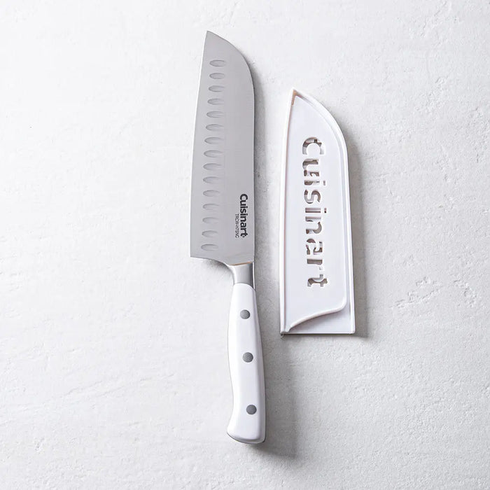 Cuisinart - White Triple Rivet 7" Santoku - Matte White German Steel