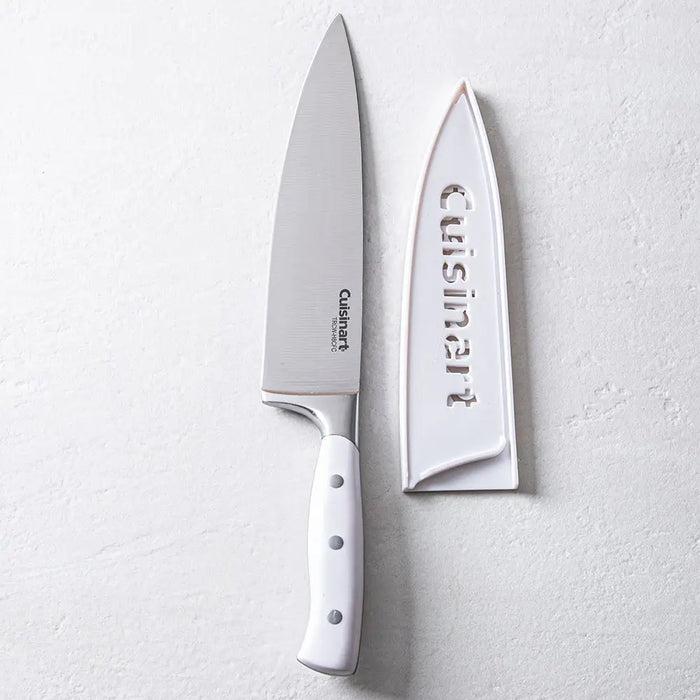 Cuisinart - White Triple Rivet 8" Chef - Matte White German Steel