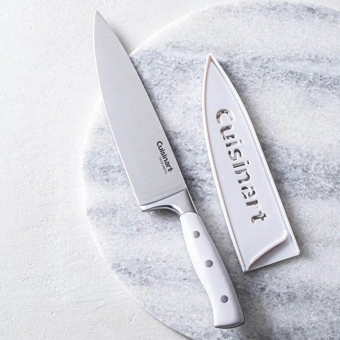 Cuisinart - White Triple Rivet 8" Chef - Matte White German Steel