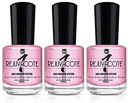 Duri - Rejuvacote 1 Nail Growth System - Base And Top Coat - 3 Pack (0.61 fl.oz each) - Limolin 