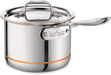 All-Clad - Copper Core 5-Ply Bonded Cookware, Sauce Pan With Lid, 2-Qt - Limolin 