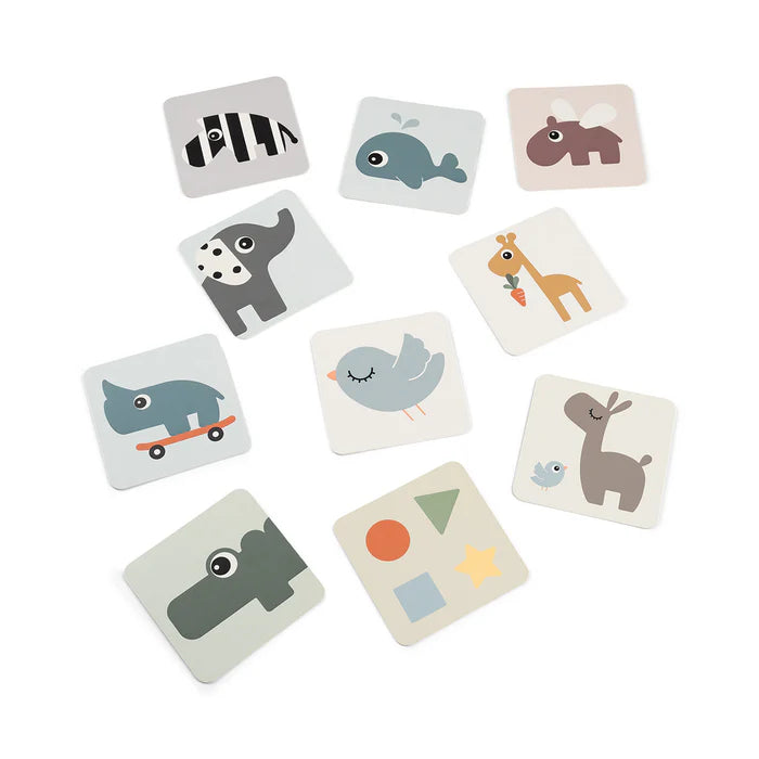 Done by Deer - Baby contrast card 10-pack Deer friends Colour mix