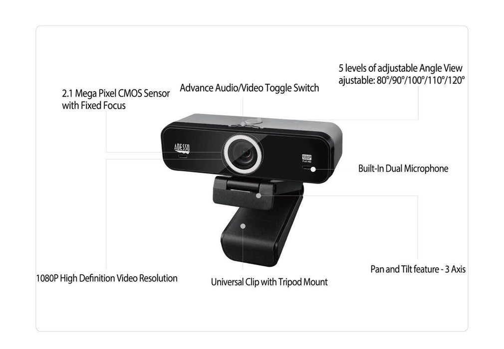 Adesso - Webcam 1080p (CyberTrack K1)