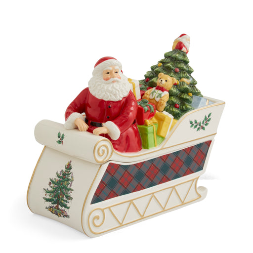 SPODE - XT SANTA SLEIGH COOKIE JAR 13.5" - Limolin 