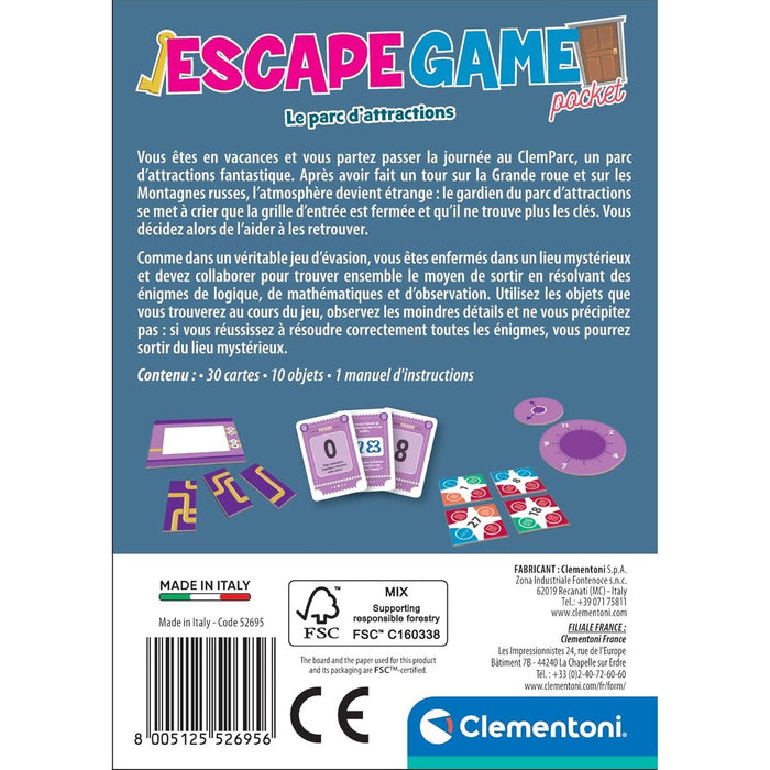 Clementoni - Escape Game: Le parc d'attractions