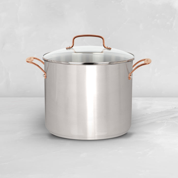 Cuisinart - Stockpot with Cover Polished Bronze Handles (12 Qt. (11.4 L))