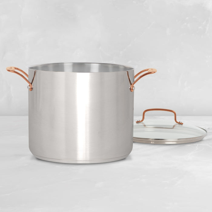 Cuisinart - Stockpot with Cover Polished Bronze Handles (12 Qt. (11.4 L))
