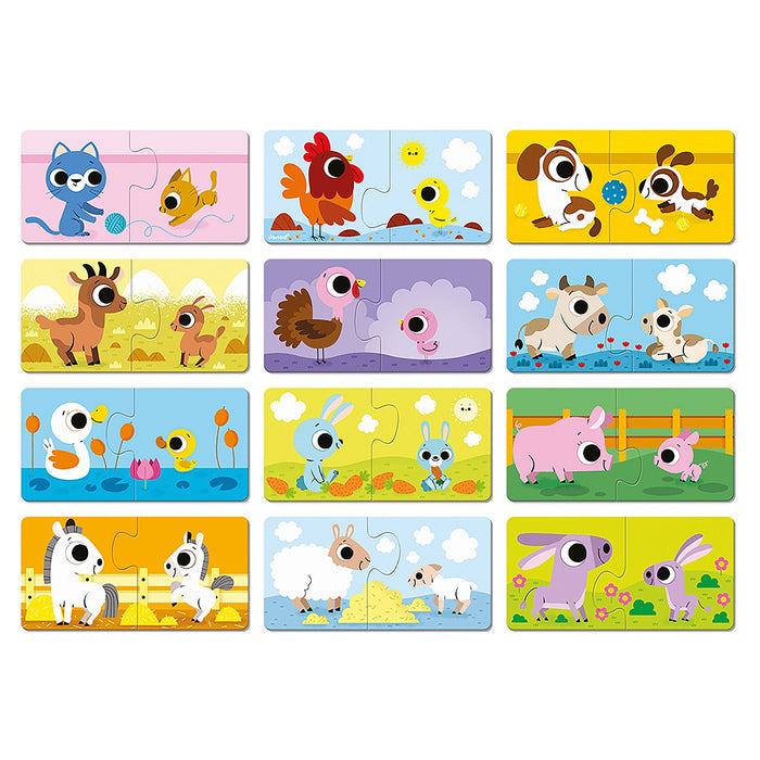 Janod - Puzzles - Parent And Baby Animals - Limolin 