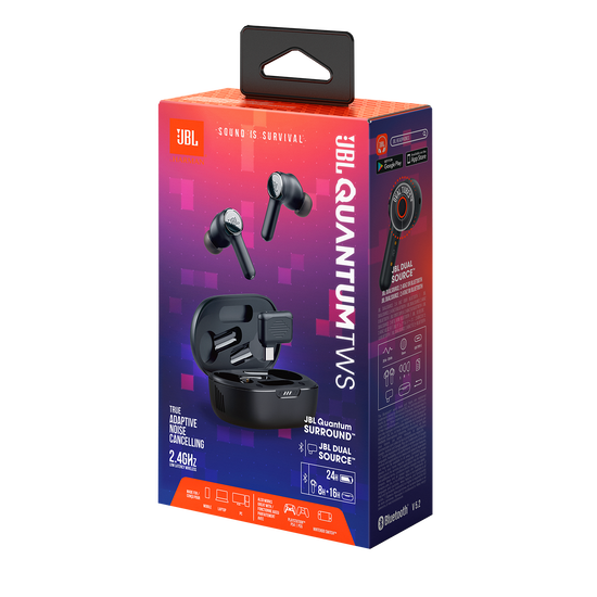 JBL - Bluetooth Earbuds Quantum TWS with USB-C