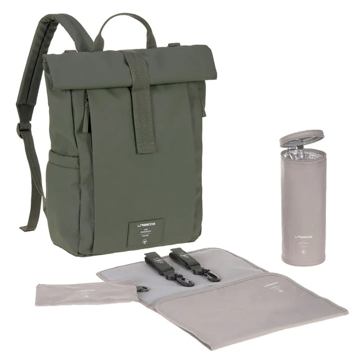 Lassig - Rolltop Up Backpack Diaper Bag  - Green Label