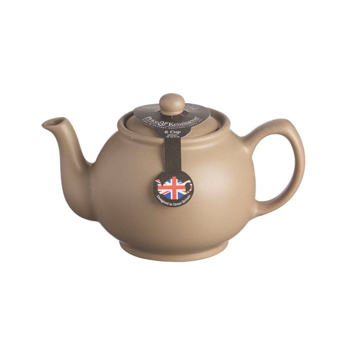 Price & Kensington - MATTE Teapot 6cup Taupe 1100ml/35oz