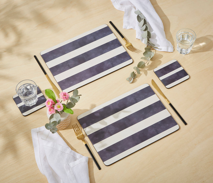 Pimpernel - MONO STRIPE COASTERS S/6 - 4" X 4"