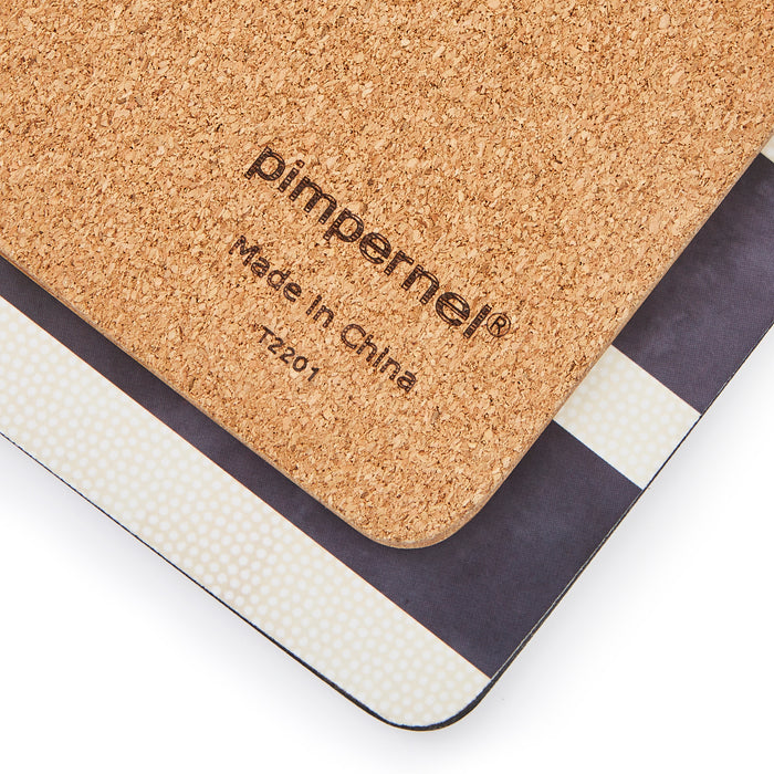 Pimpernel - MONO STRIPE COASTERS S/6 - 4" X 4"